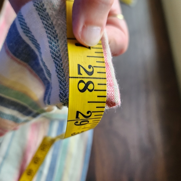 NWOT FDJ French Dressing Jeans Linen Blend Striped Pull-On Wide Leg Pants - Picture 13 of 13